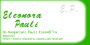 eleonora pauli business card